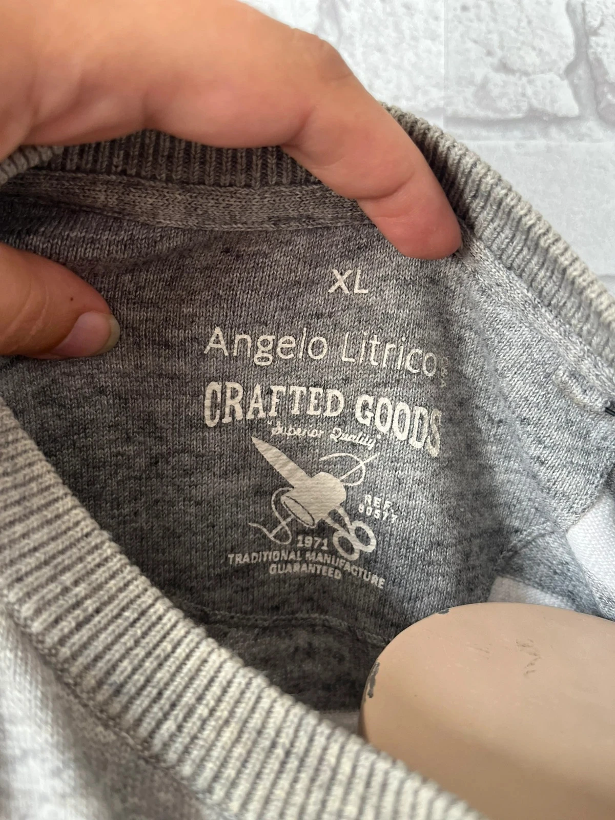 Jersey gris a rayas – Talla 42 – Angelo – photo 3